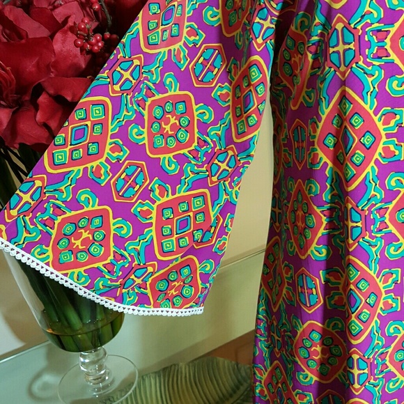 Peach Love Cream Multicolored Dress size S - Picture 3 of 6